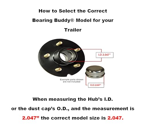 Trailer Wheel Bearing Protectors Chrome Model 2047 with Bra