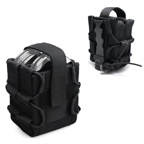 Double Handcuff Pouch for Law Enforcement Belt MOLLE Holster Fits ASP Hinged Chain & Rigid Handcuffs