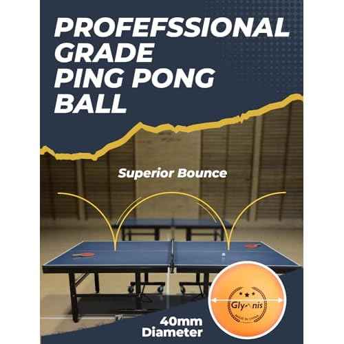Glymnis Ping Pong Paddles Set Table Tennis Rackets with Balls, Storage Case for Indoor Outdoor Table Tennis Paddle Game Accessories