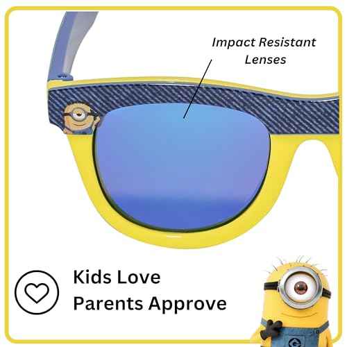 ARKAID Minions Sunglasses for Kids | Officially Licensed Minions Shades | UV 400 | One Size Fits Most Kids