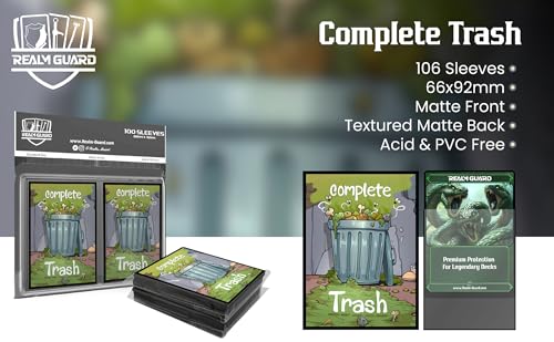 Hand-Drawn Textured Matte Card Sleeves - 100ct Regular Sleeves for TCG/MTG