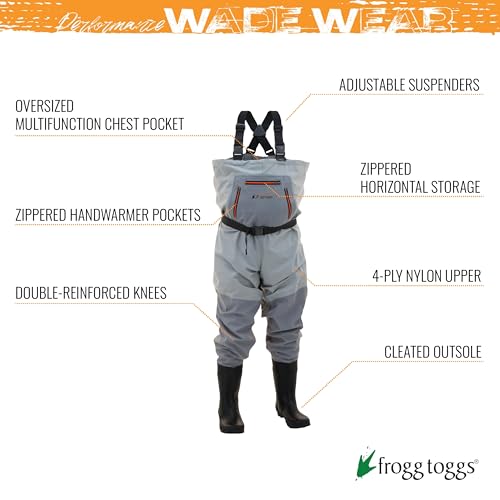 FROGG TOGGS Hellbender Breathable Waterproof Stockingfoot Fishing Chest Wader for Fishing