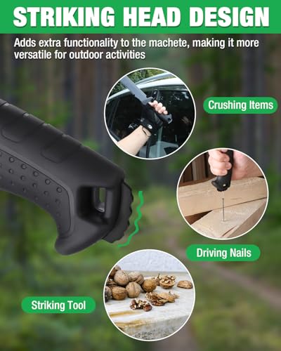 16-Inch Heavy Duty Machete with Saw and Sheath - Outdoor Camping & Hunting Tool