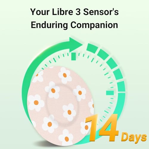 Freestyle Libre 3 Sensor Covers Waterproof 16 Pack Flower Variation