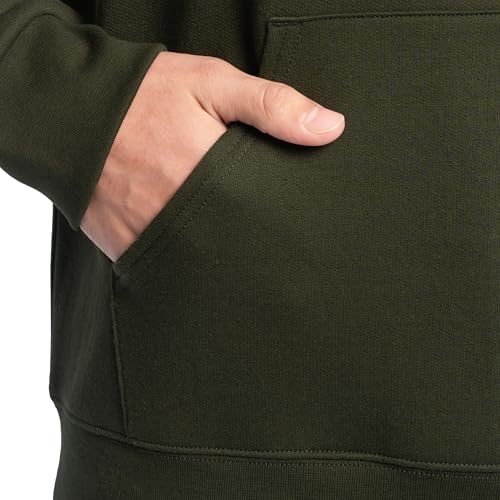 Men's Fleece Pullover Hoodie - Moisture Wicking & Breathable, Large Duffle Bag Green