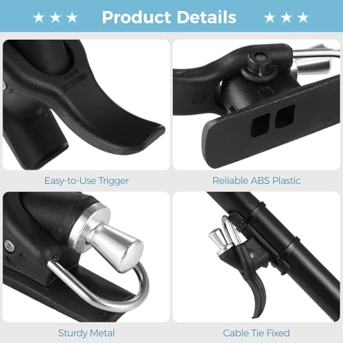 Surf Fishing Trigger Aid Black - Casting Cannon Extension & Finger Protect