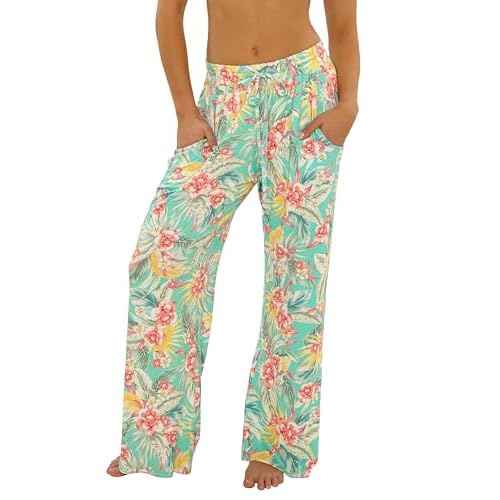 Salt Life womens Biscayne Linda Pants, Casual, Wide Leg, Beach Cover Ups for Women