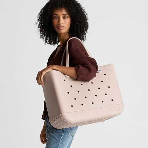 BOGG BAG - Tote for Beach, Pool, Boat, Sports - All Purpose EVA - White Buttons