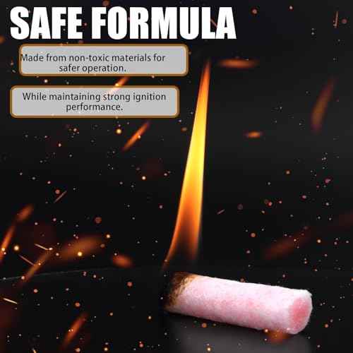 Waterproof Fire Starters with 5+ Minute Burn for Emergencies, Survival, Campfires, Fire Pits, Grills - 60 Pack Non-Toxic