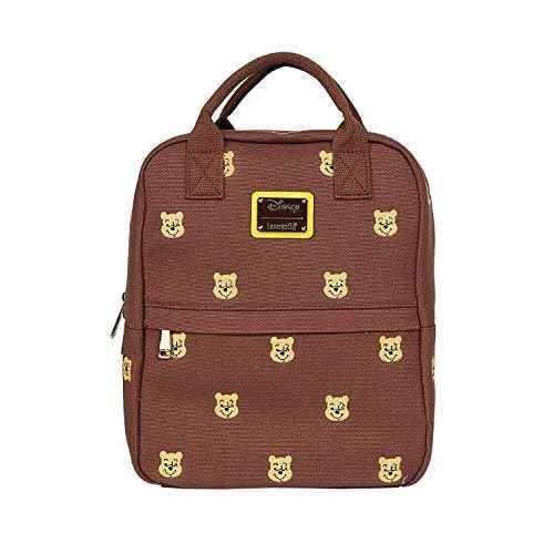 Loungefly x Winnie the Pooh Embroidered Canvas Backpack (One Size, Brown Multi)