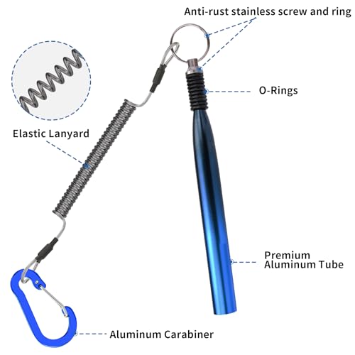 Blue Wacky Rig Fishing Tool Kit with Silicone O Rings for Bass Lures - 210 Pieces