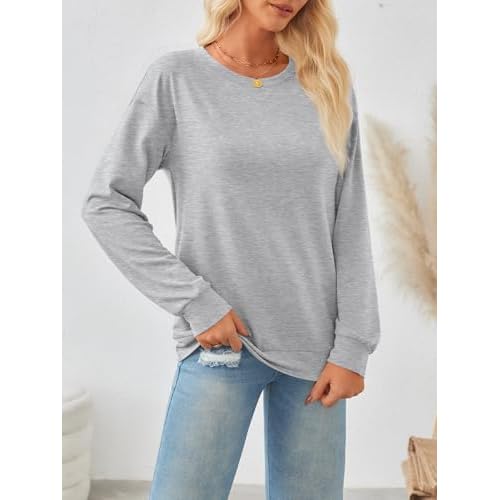 Trendy Queen Womens Crewneck Long Sleeve Tops Casual Sweaters Fall Fashion Outfits Winter Clothes 2025