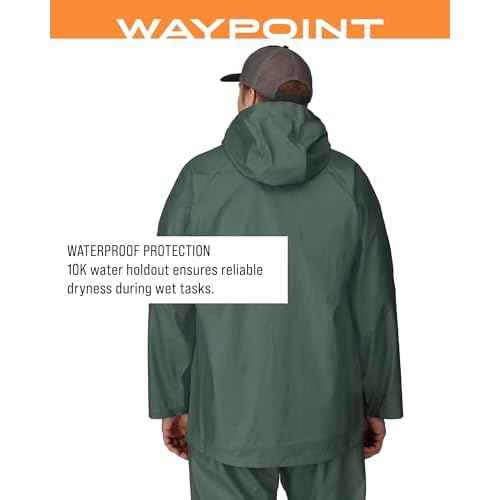 FROGG TOGGS Men's Waypoint Angler Waterproof, Durable Jacket with 4-Way Stretch