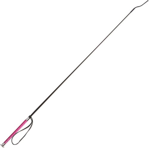 Luynro Horse Dressage Whip 43inch,Pig Whip Training Livestock Stick with Wristband (Pink)