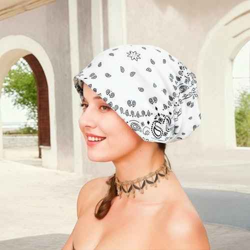 4 Pieces Soft Cotton Beanie Turban for Women, Chemo Head Scarf Hats, Elastic Hair Wraps, Cancer Headwear Covers