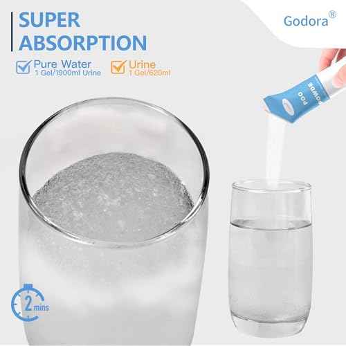 Godora 30 Packs ECO-Friendly Portable Toilet Poo Urine Gel Powder, Portable & Fast-Absorbing Camping Toilet Gel, Rapidly Biodegradable Eco Poo Urine Gel, Outdoor Portable Bedpans & Emergencies