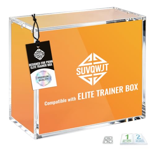 30th Anniversary UV-Resistant Acrylic Display Box with Magnetic Lid for ETB Cases - Upgraded 1 Pack