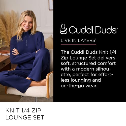 Medium Bordeaux Cuddl Duds Lounge Sets for Women - 2 Piece Matching Tracksuit