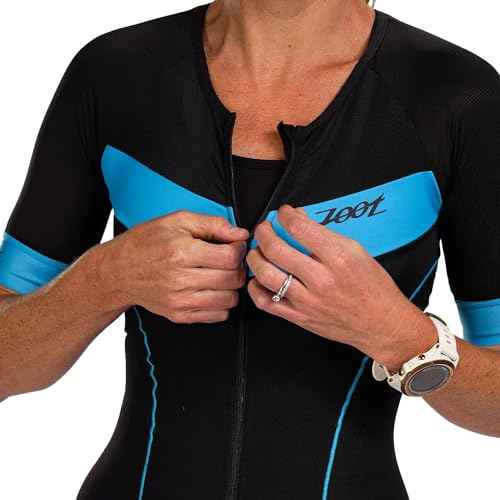Zoot Women¡¯s Core Tri Aero Racesuit, Short Sleeve Triathlon Suit, Swim Bike Run Chamois Pad, Pockets, UPF 50+ Fabric