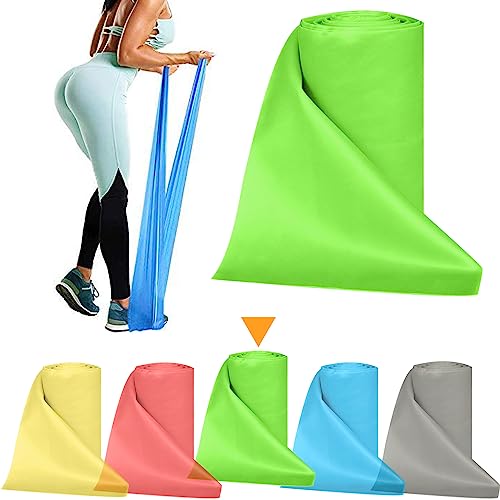 Green Medium Resistance Band Roll 8 Yards for Physical Therapy & Exercise