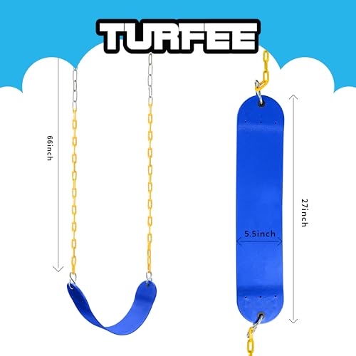 Outdoor Swing Seat Replacement Kit with Heavy Duty Chains - Blue