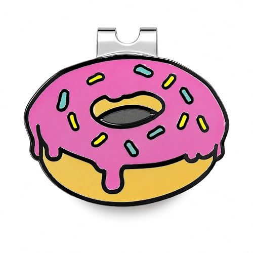 Golf Ball Marker with Magnetic Hat Clip - Donut Design