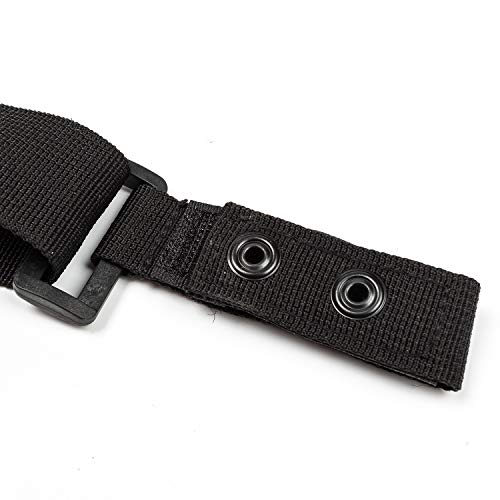 Nylon Police Suspenders for Duty Belt Tactical Harness with 4 Loops Black