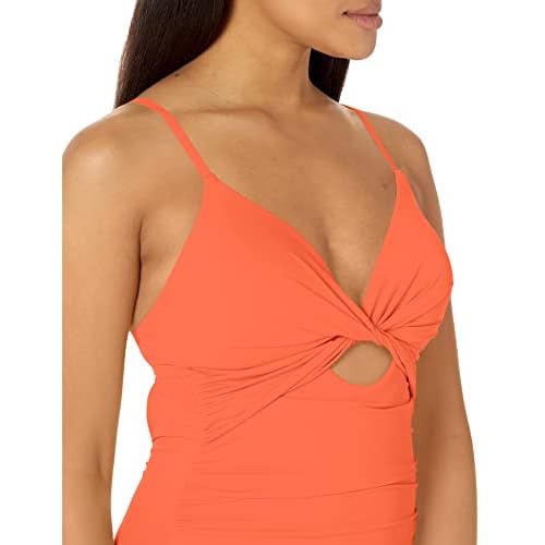 La Blanca Womens Island Goddess Twist Keyhole One Piece Swimsuit