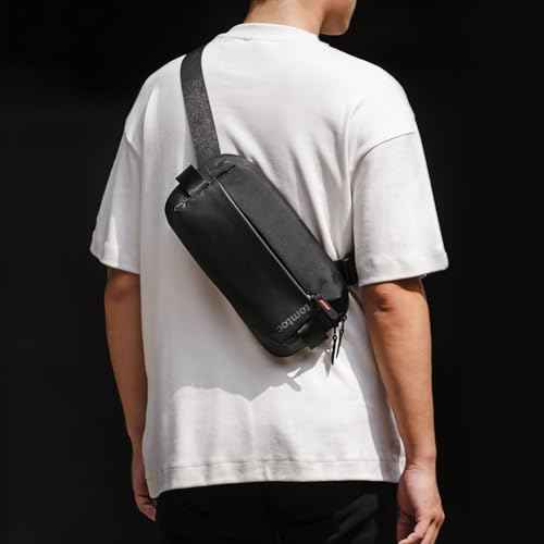 tomtoc Compact EDC Sling Bag, Minimalist Chest Shoulder Backpack Crossbody Bag for Men Women, Lightweight Carry Casual Bag