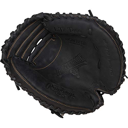 Youth Baseball Glove 31.5 Inch First Base/Catcher's Mitt - Black, 1-Piece Closed Web