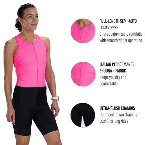 Zoot Women¡¯s Core Sleeveless Tri Aero SLVS FZ Racesuit, Quick-Dry Sleeveless Triathlon Suit with Chamois & Race Storage