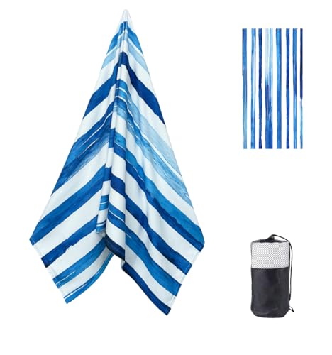 Oversized Beach Towel 36 x 72 in Microfiber Pool & Bath Towel for Adults