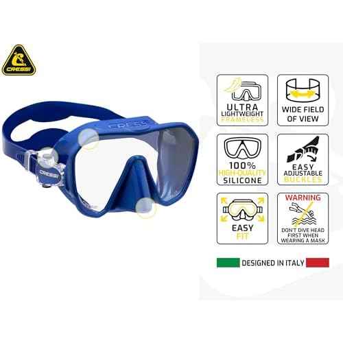Cressi Mask & Snorkel Combo for Snorkeling- Lightweight and Comfort with High Performance- Z2 & Corsica - Designed in Italy