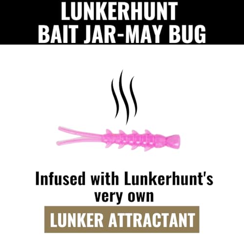 Fishing Jar with Scented May Bugs Soft Plastic Lure - 1.5 Inch Durable Bait