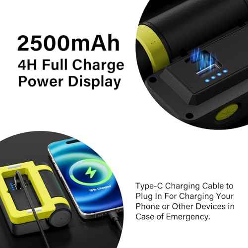LED Work Light, Rechargeable Flashlight with COB Magnetic Lights, 1000LM Portable Light, 200¡ÆFoldable, 5+3 Modes, Waterproof Handheld Flashlights for Camping, Home, Car Repair, Emergency, Fishing