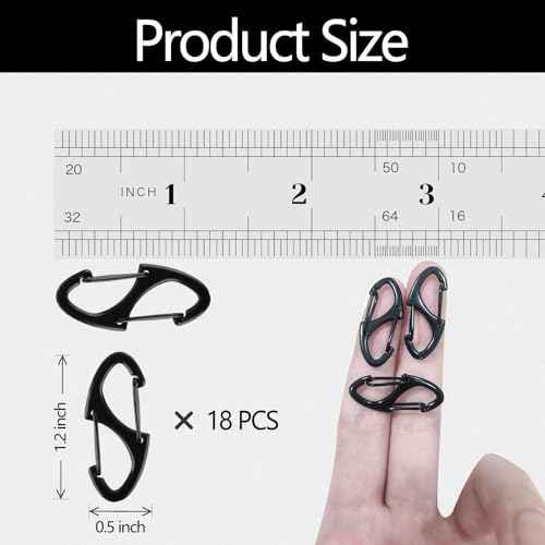 Mini Carabiner Clips, Double-Sided Spring Small Carabiner Clip, Metal Carabiner for Keys, Anti Theft Zipper Clips, Flexible and Easy to Use