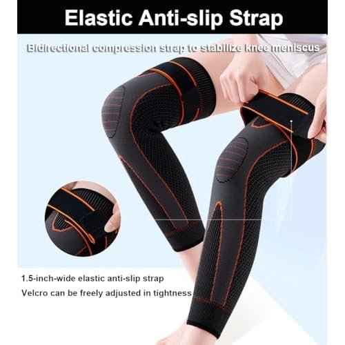 2 Pack Knee Wraps for Pain Relief Women Men, Knee Compression Sleeve for Men Women, Compression Knee Brace for Arthritis Pain and Support (Black, Large)
