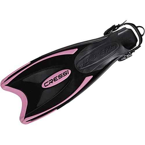 Cressi Snorkeling Adjustable Fins for All Family - Long Blade Versatile Open Heel Flippers | Palau: Made in Italy