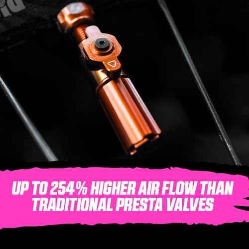 Muc-Off Big Bore Hybrid Tubeless Valves, Black 30mm - Precision Engineered Dust Caps for Bikes with Revolutionary Airflow Technology - Schrader Valve Caps for Tubeless MTB/Road/Gravel Bikes