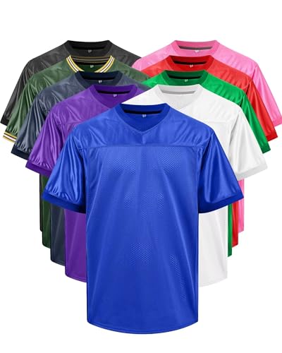 Blue Mesh Football Jersey Unisex Practice Active Soccer Tee 90s Hip Hop Style Small