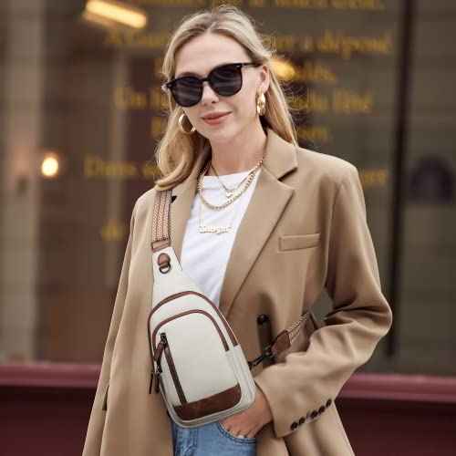 CLUCI Crossbody Bags for Women Men,Leather Sling Bag Cross Body Backpack for Woman Gifts for Women Birthday Unique