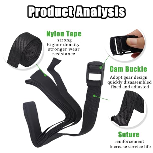 4 Pack Battery Tie Down Straps 1x4ft Adjustable Cam Buckle Lashing Kit