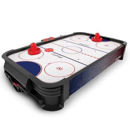 Tabletop Air Hockey Game Set with LED Scoreboard, Pucks & Pushers - Compact Durable Design for Kids & Adults