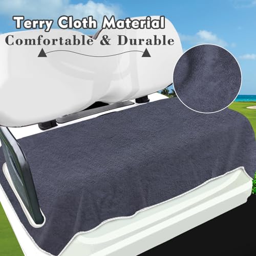 YOKYHOM Microfiber Golf Cart Seat Covers for 2/4-Seater - Grey Black