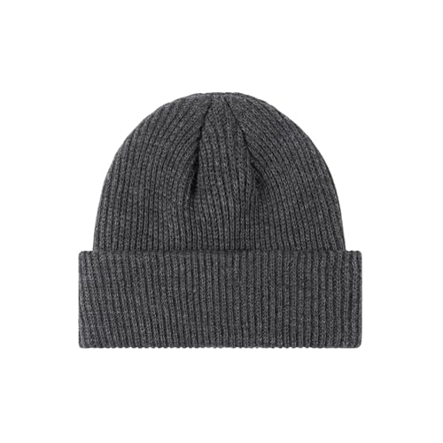 Winter Beanie Hat for Men Women, Thickened Wool-Blend Skull Cap, Warm Cotton Beanie for Outdoor & Heat Retention