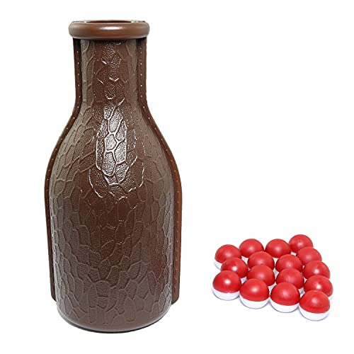 Billiard Shaker Bottle with 16 Red and White Tally Peas for Pool & Snooker