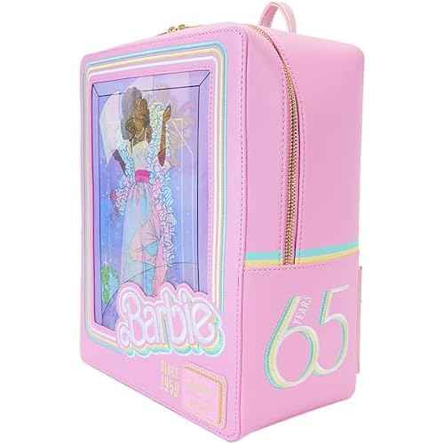 Loungefly Barbie 65th Anniv. Doll Box Triple Lenticular Mini Backpack | Barbie Accessories Standard