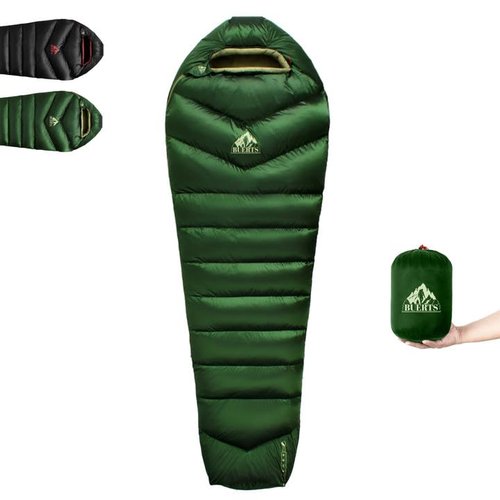 BUERTS Down Backpacking Sleeping Bag 620FP, Lightweight Sleeping Bag for Adult Backpacking, Hiking, Camping. with Compression Bag.