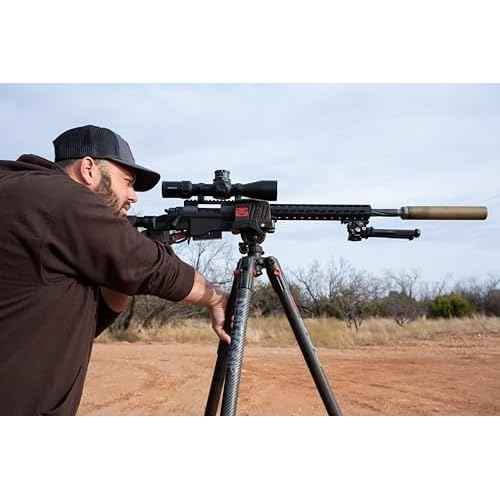 BOG Deathgrip Tripod with Durable Frame, Lightweight, Stable Design, Bubble Level, Adjustable Legs, Shooting Rest, and Hands-Free Operation for Hunting, Shooting, and Outdoors