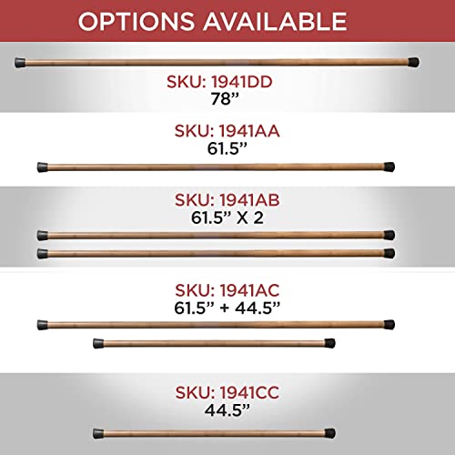 61.5 Inch Bamboo Walking Stick for Fitness & Physical Therapy - Stability & Balance Aid